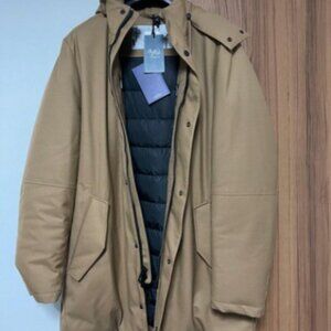 $1,850! NWT RARE Men's Aztech Mountain Shadow Mountain Loro Piana Wool Khaki - L